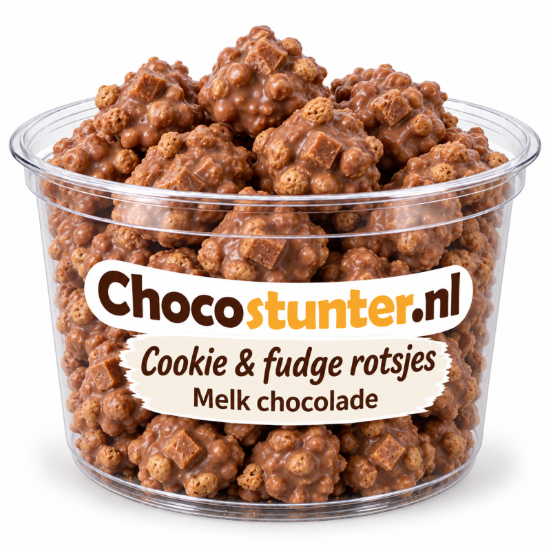 Cookie&Fudge rotsjes melk 200gr