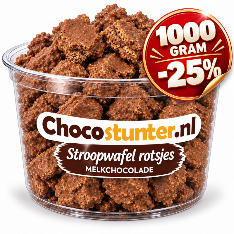 Stroopwafelrotsjes 1000gr *25% Korting